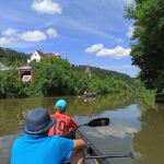 Ruhiges Gewässer. Da waren noch alle trocken