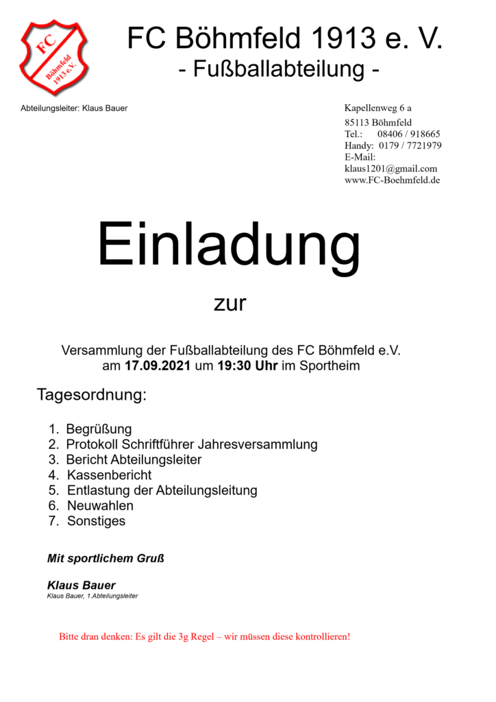 Einladung