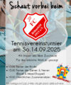 Tennis-Vereinsturnier am Sonntag 14.09